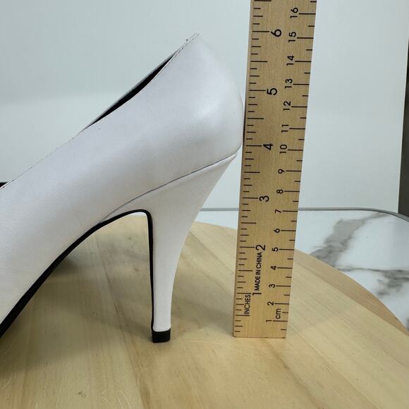 Jeffrey Campbell Women's Shoes Natalya Square Toe Pumps Size 10 White Minimalist - Picture 13 of 13